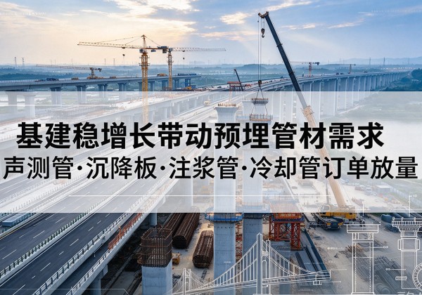 纳雍基建稳增长带动预埋监测管材需求，声测管、沉降板、注浆管订单持续放量